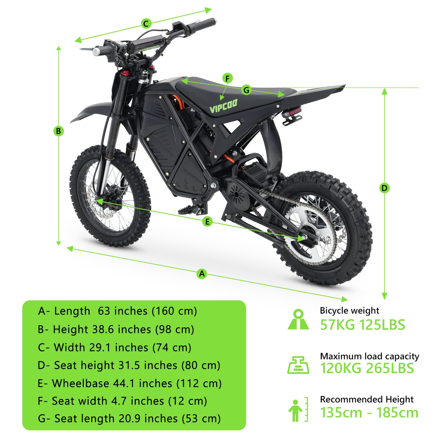 Vipcoo H3 Dirt Bike